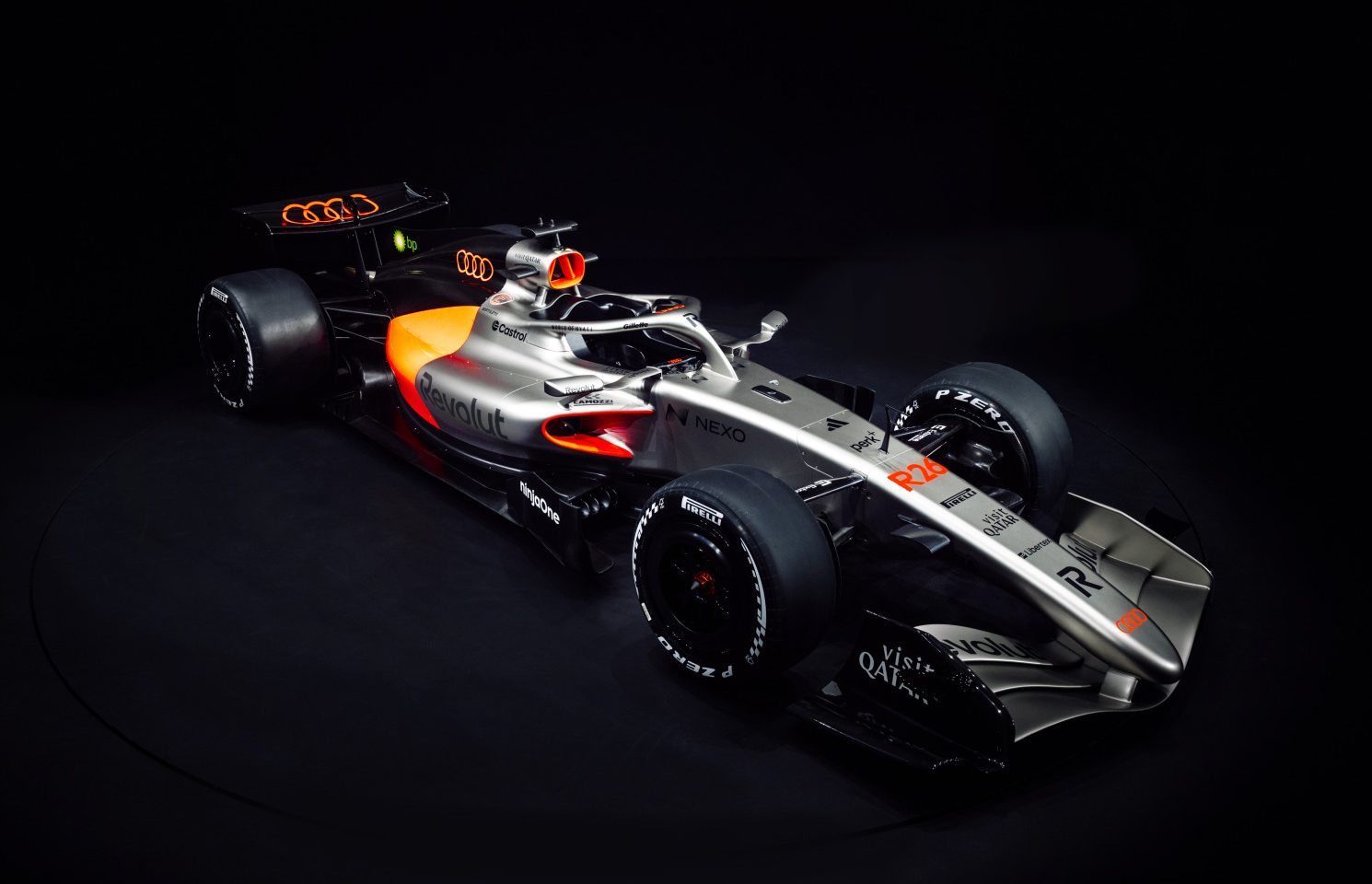 Audi unveils debut F1 car in spectacular Berlin launch