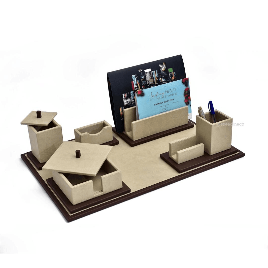 Customized Office Leather Desk Set Speedline Printing Press In Qatar