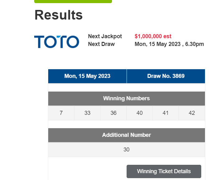 Sg Toto Result Toto Pools Results SFSPF