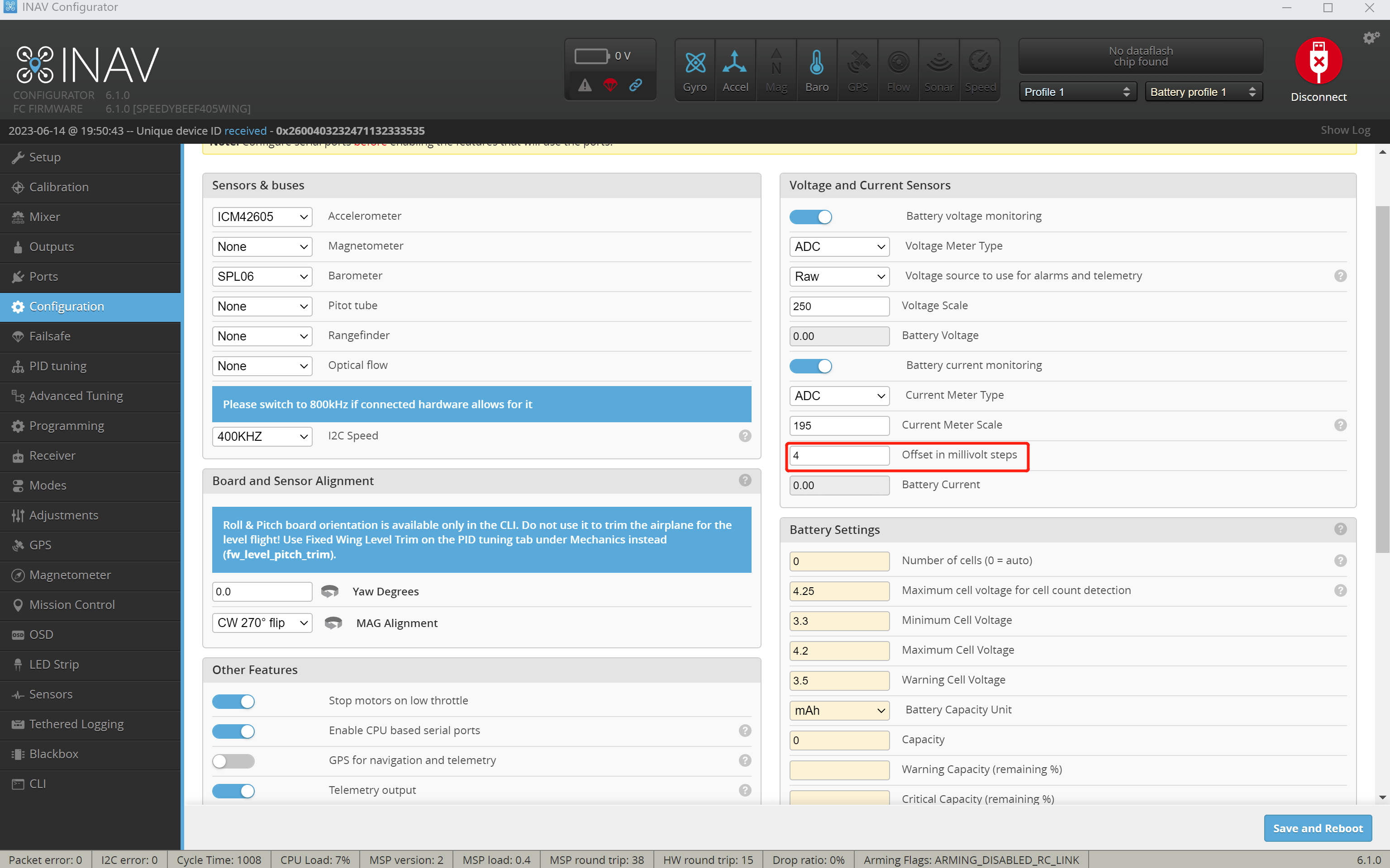 How to calibrate the current sensor? SpeedyBee