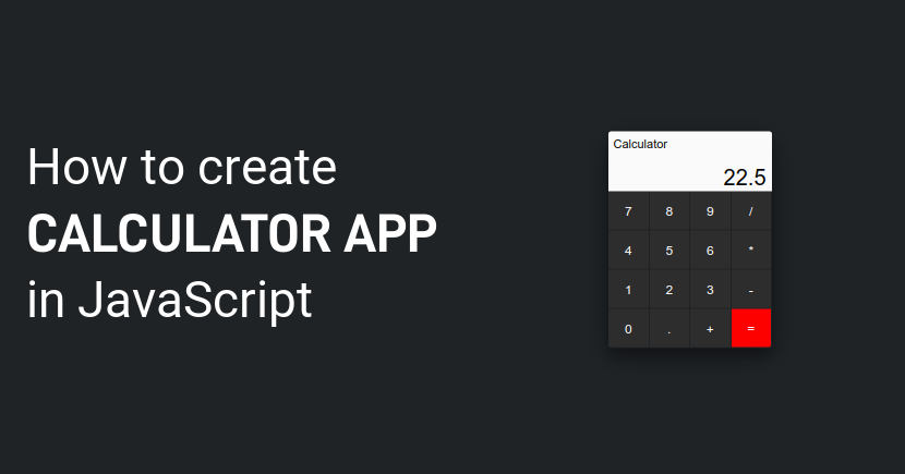 Javascript Calculator Program | Calculator App With Javascript - Speedysense