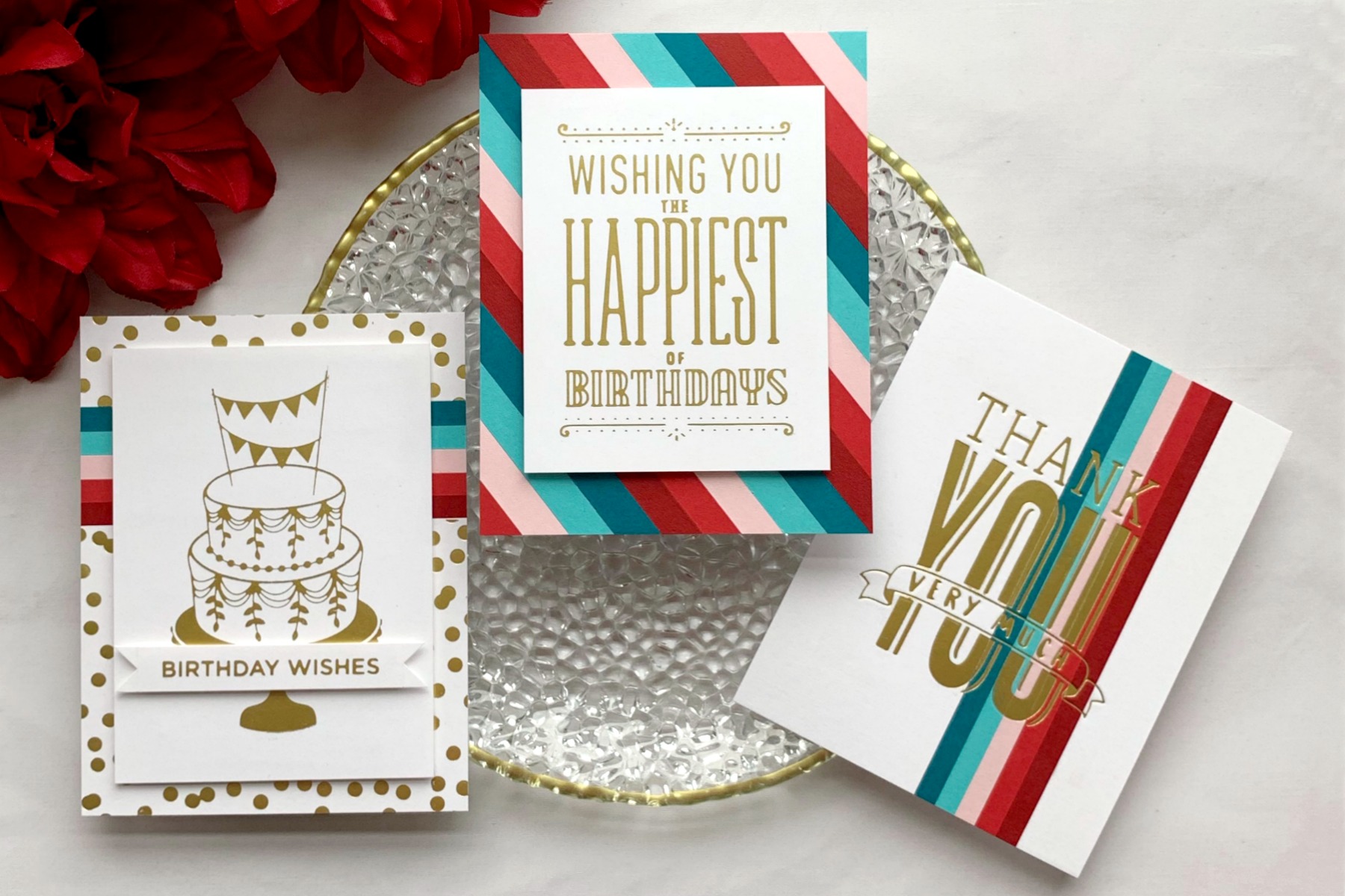 Glimmer Hot Foil Inspiration Hot Foil Card Trio with Kausen