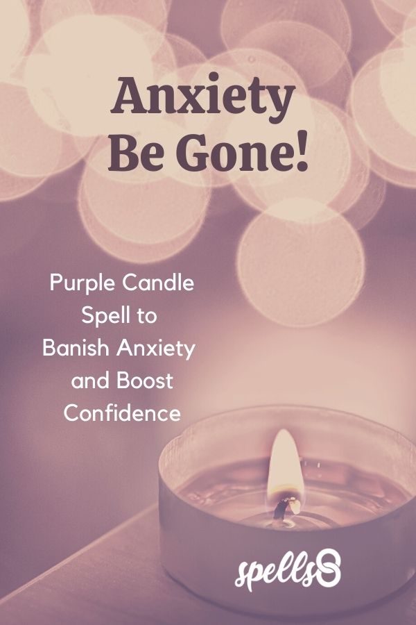 Anxiety Be Gone Purple Candle Spell Spells8