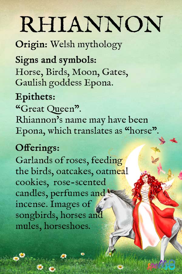 Rhiannon: Goddess Symbols, Correspondences, Myth & Offerings – Spells8