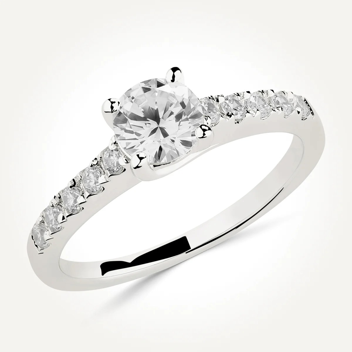 Multi Stone Diamond Engagement Ring Style 8018