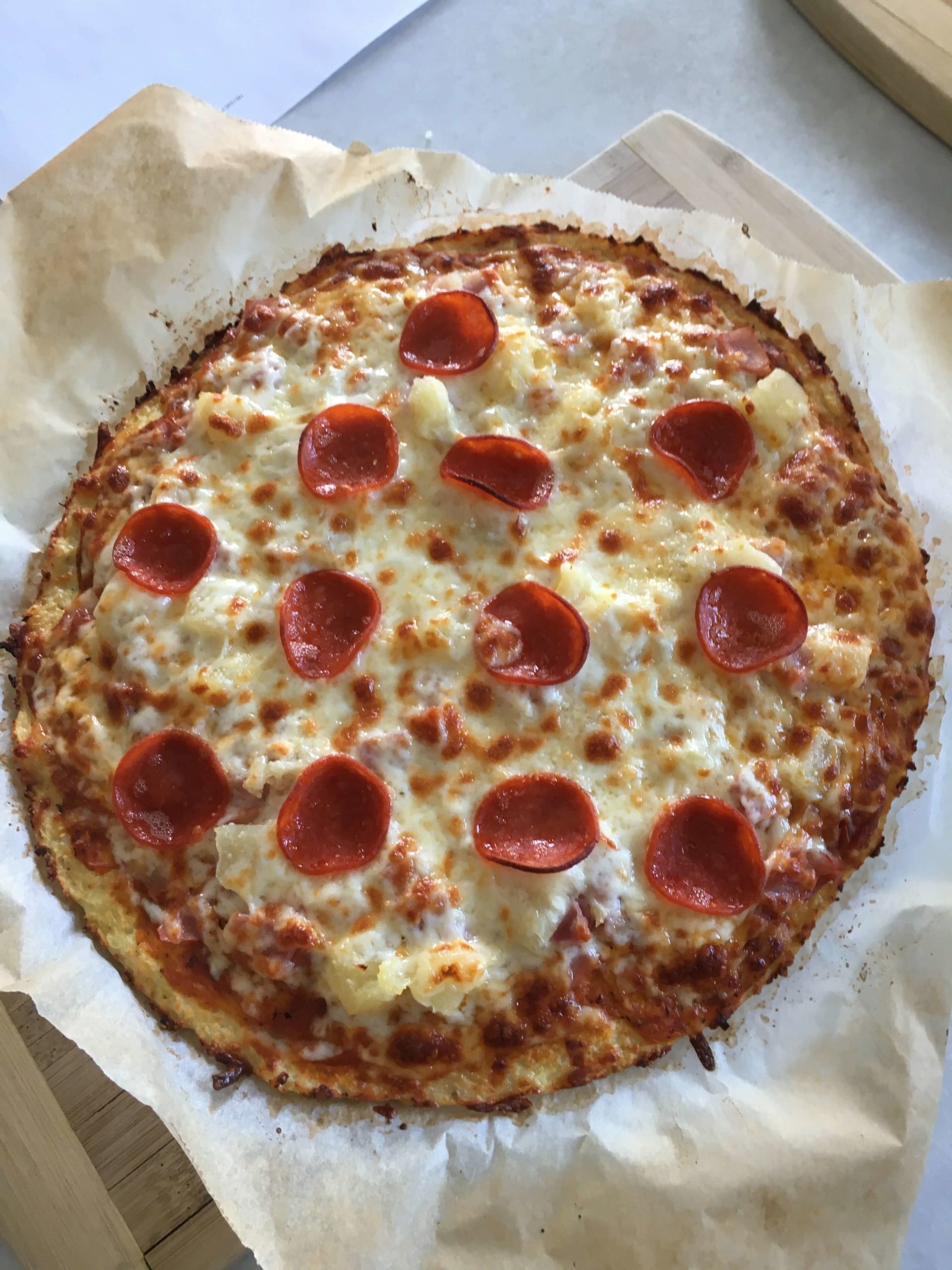 T&E's Cauliflower Pizza Spencer Bomboir