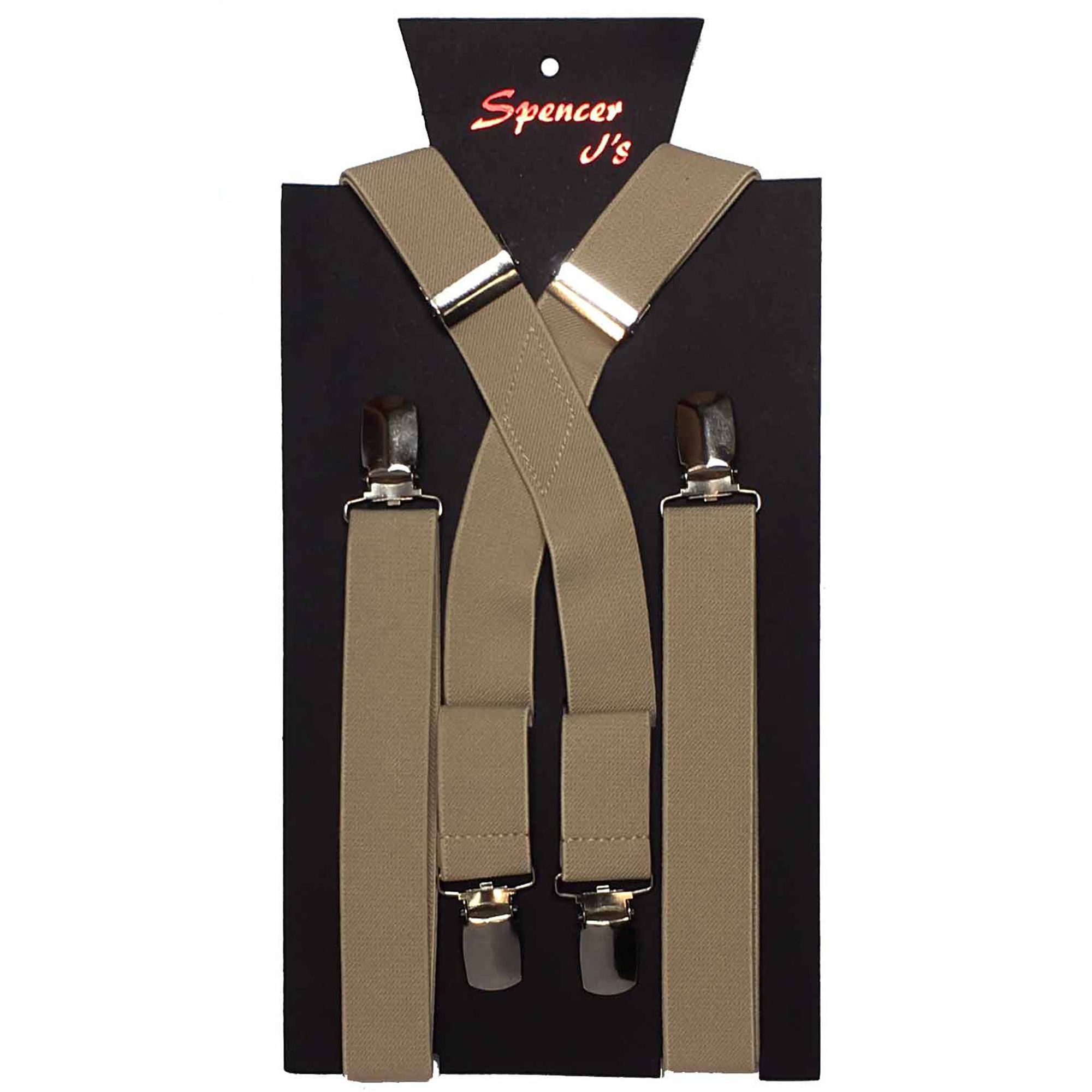 Champagne Men’s Suspenders 1inch X Back Spencer J's