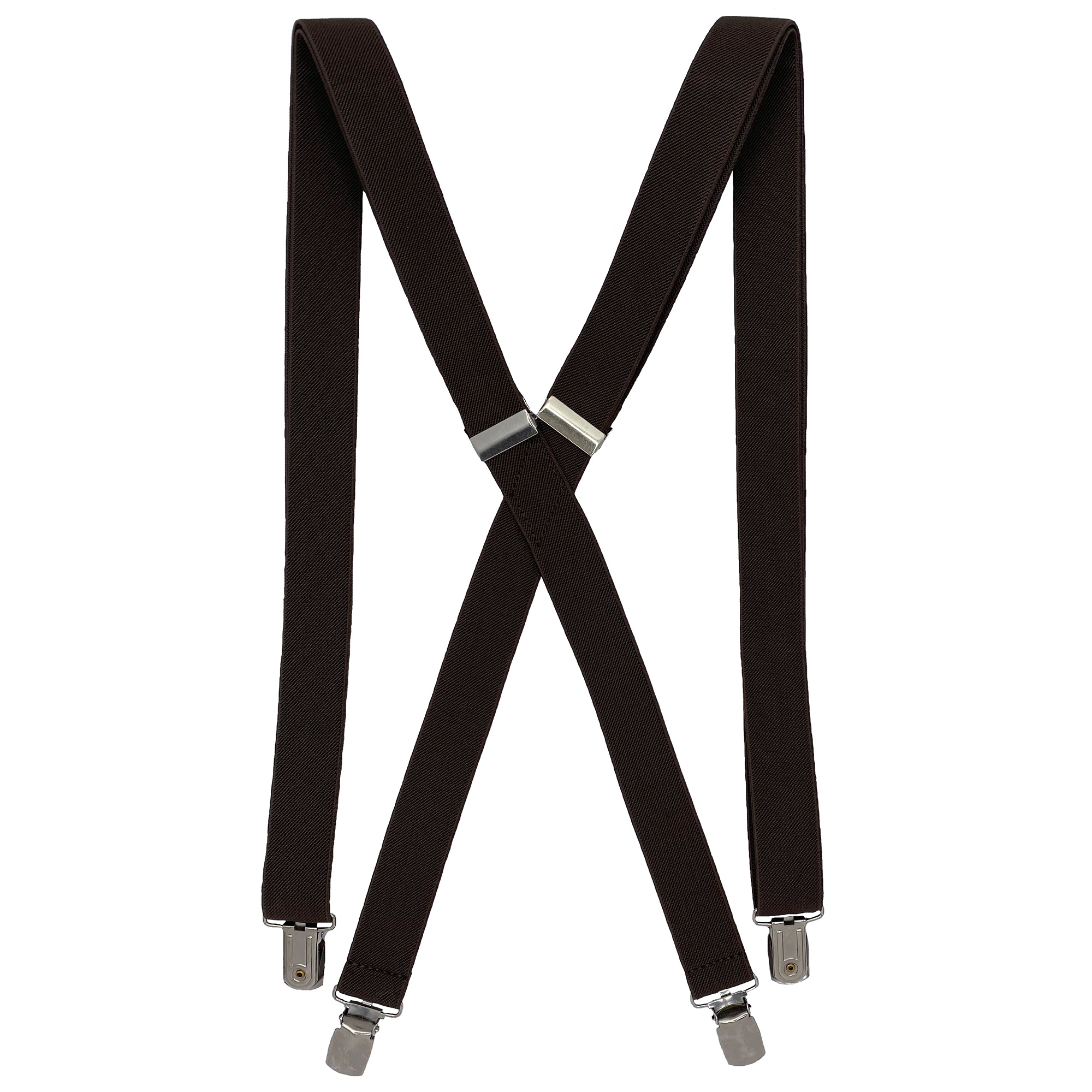 Chocolate Men’s Suspenders 1inch X Back Spencer J's