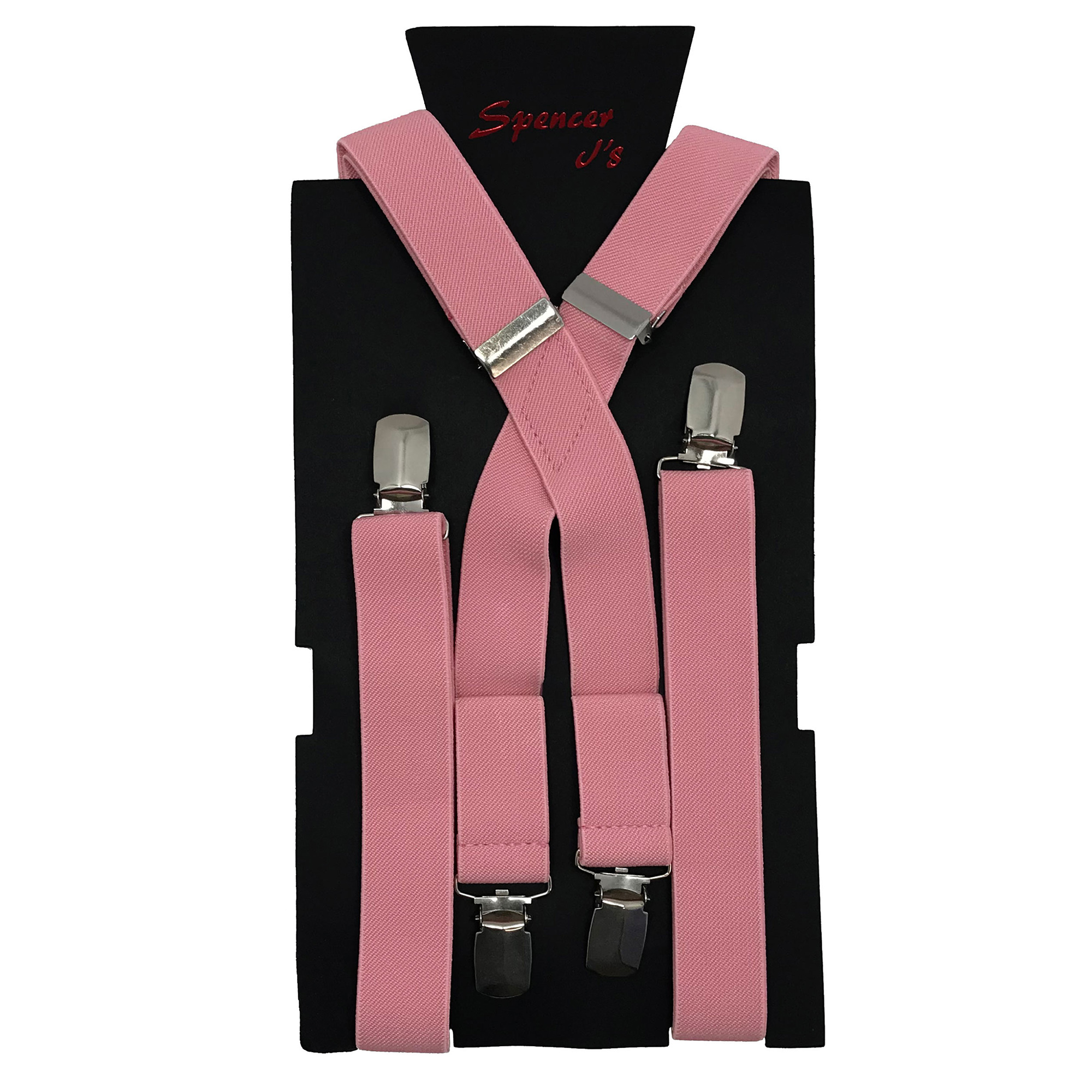 Dusty Rose Men’s Suspenders 1inch X Back Spencer J's