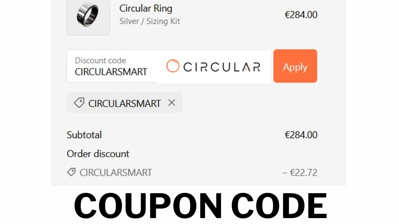 50.00 off Circular Smart Ring Coupon Code CIRCULAR