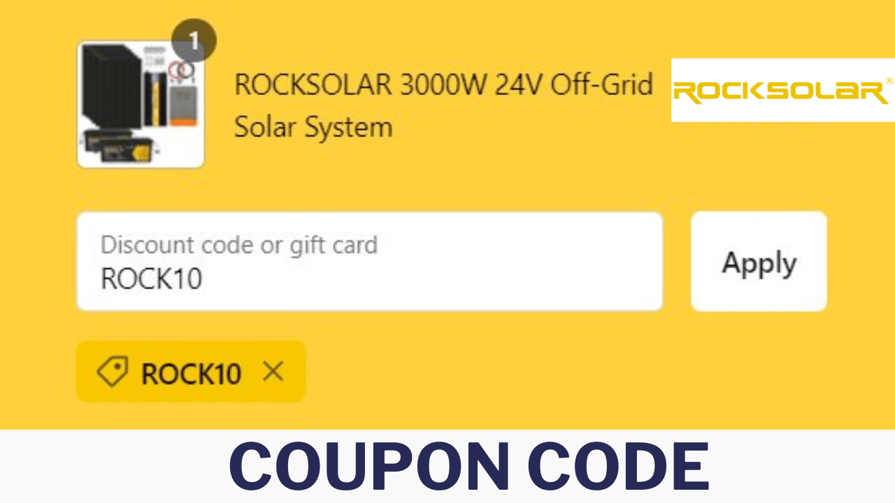 250.00 off RockSolar CA Coupon Code ROCKSOLAR