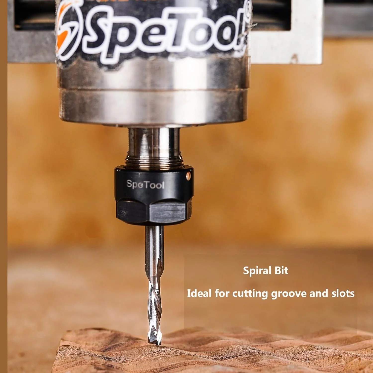 SpeTool WD6 8pcs CNC Router Bit Set 1/4 Inch Shank