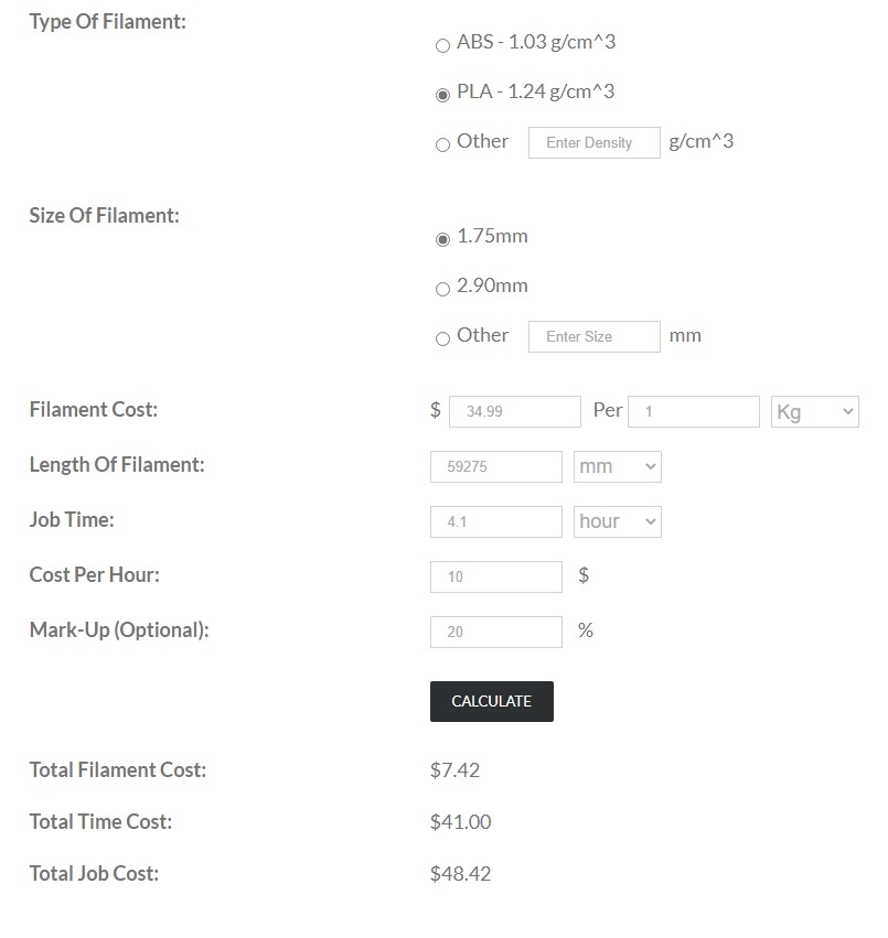 3D Printing Costs SPFX UNLIMITED