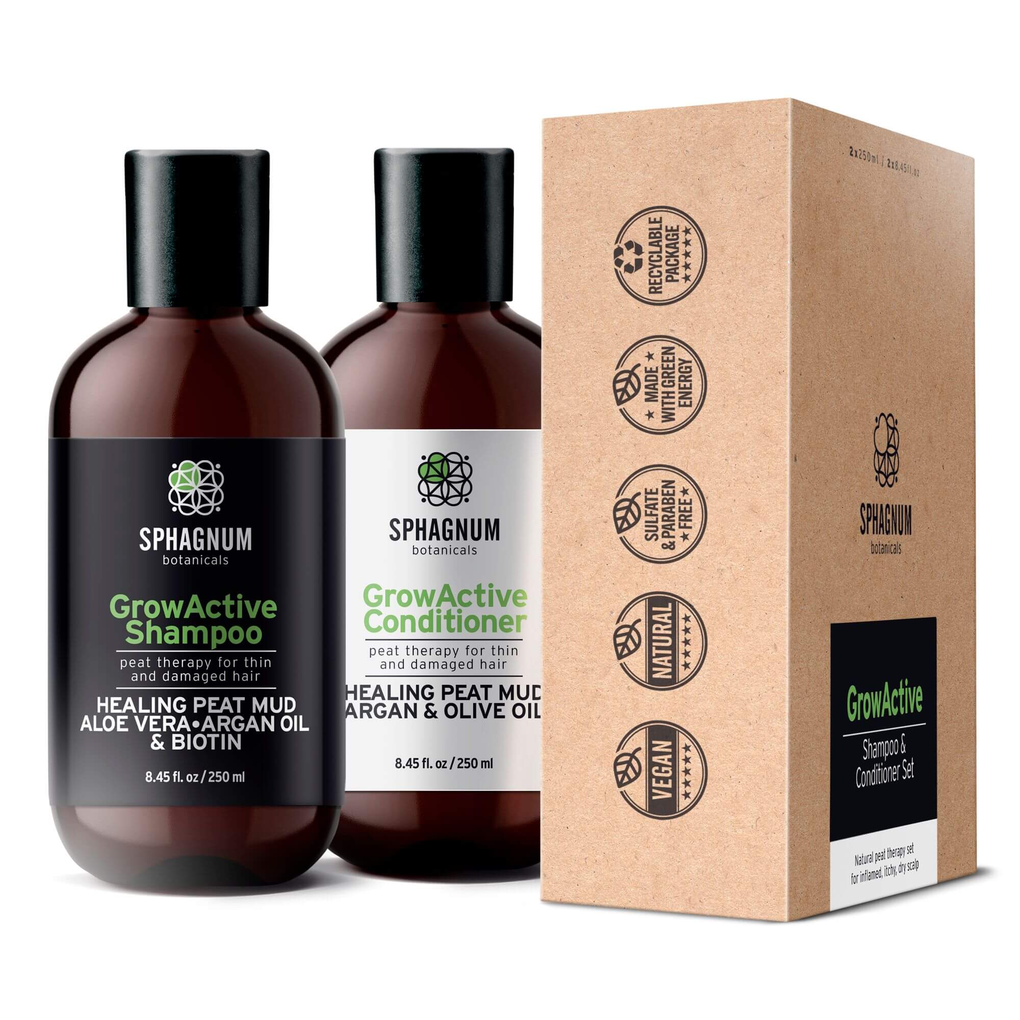 Hair Growth Shampoo & Conditioner Sphagnum Botanicals