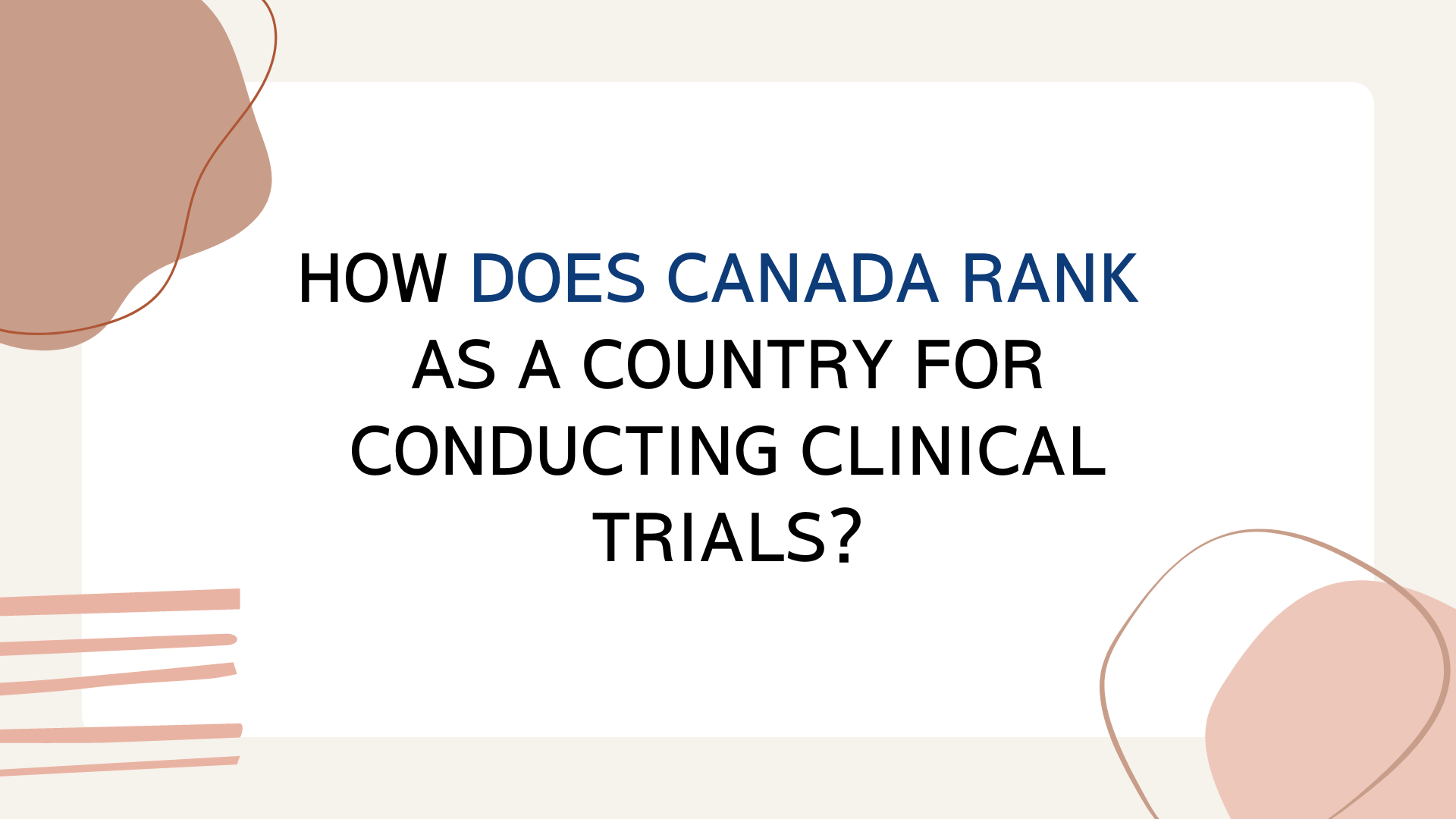 How does Canada rank as a country for conducting Clinical Trials?