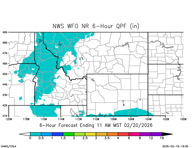 North Rockies QPF