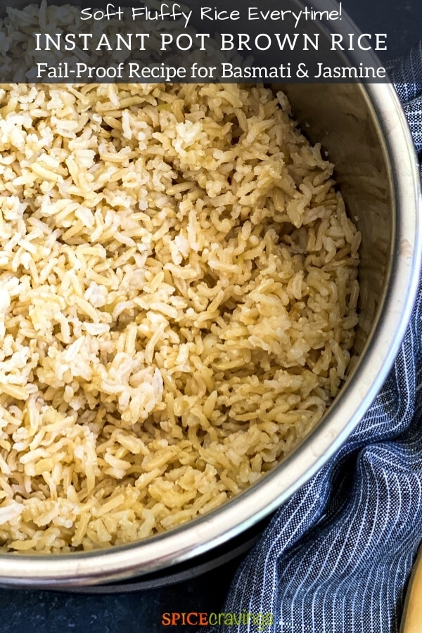 Instant Pot Brown Rice (Basmati & Jasmine) Spice Cravings