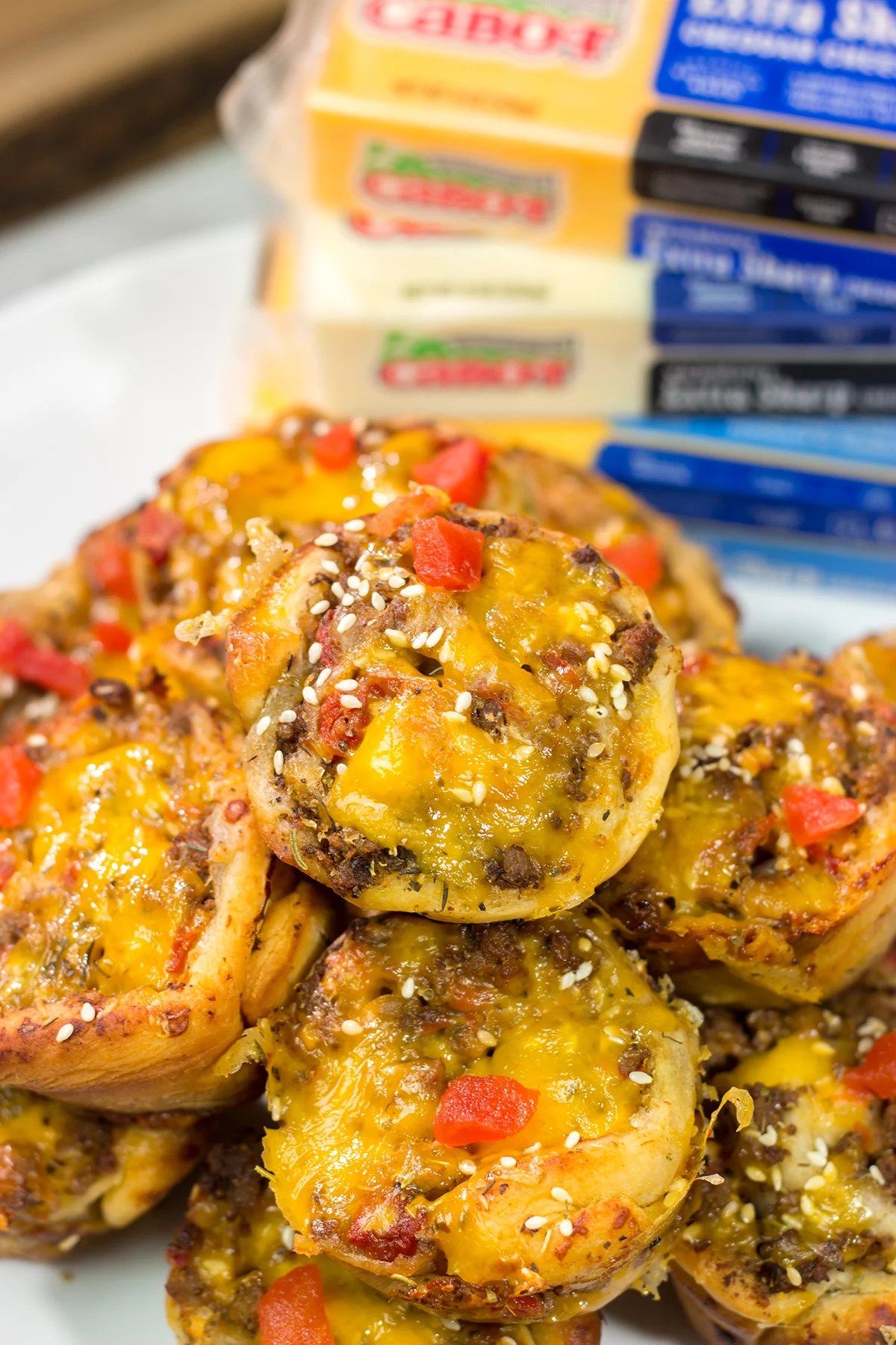 Cheeseburger Pinwheels Spicedblog