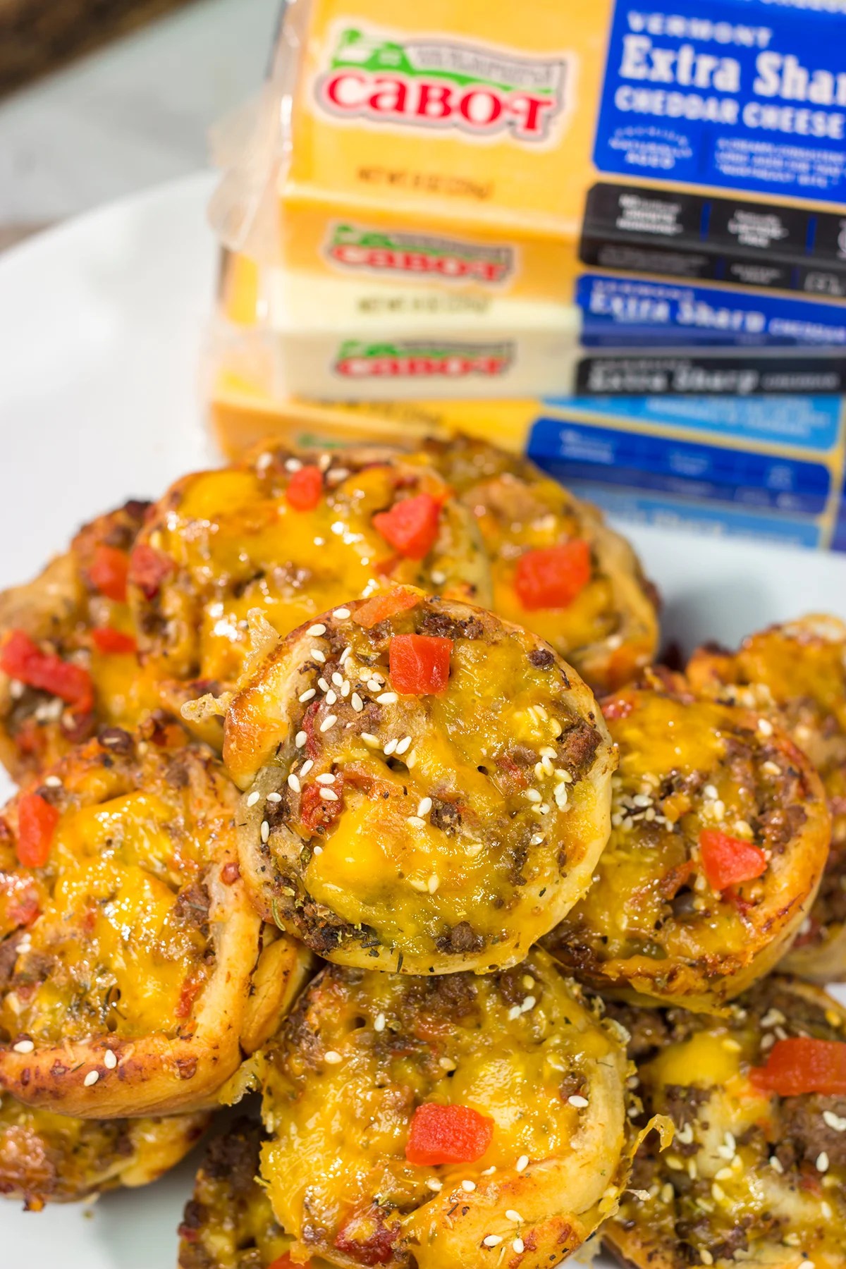 Cheeseburger Pinwheels Spicedblog