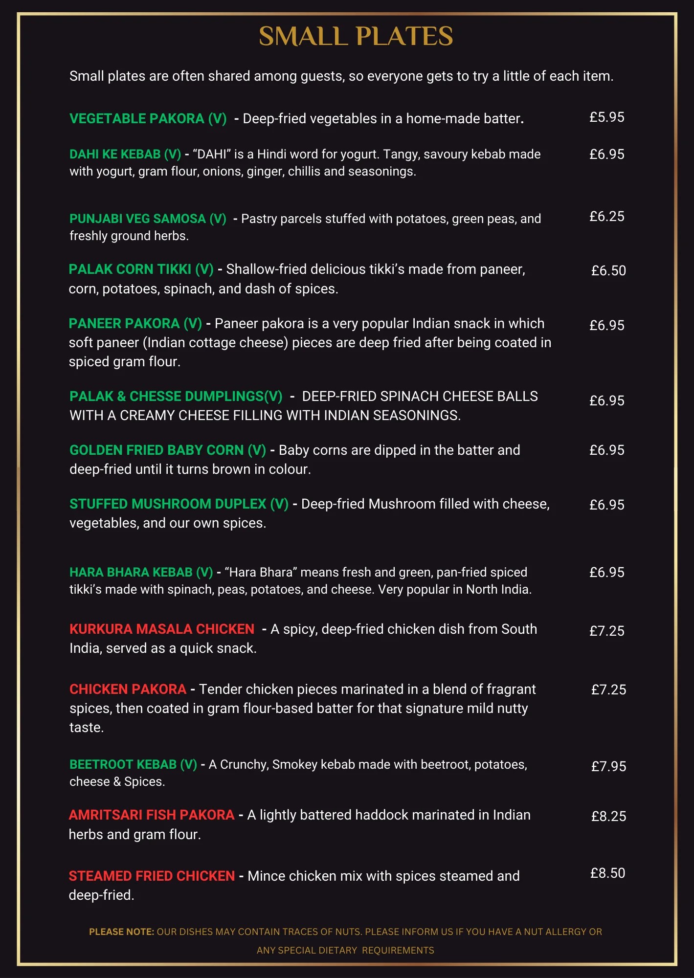 Menu Indian Restaurant Edinburgh, East Craigs, Clermiston