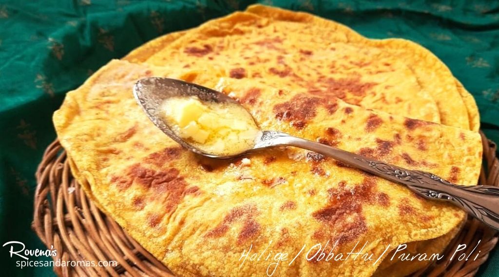 Holige Recipe / Obbattu Recipe / Puran Poli Recipe Soft And Tasty