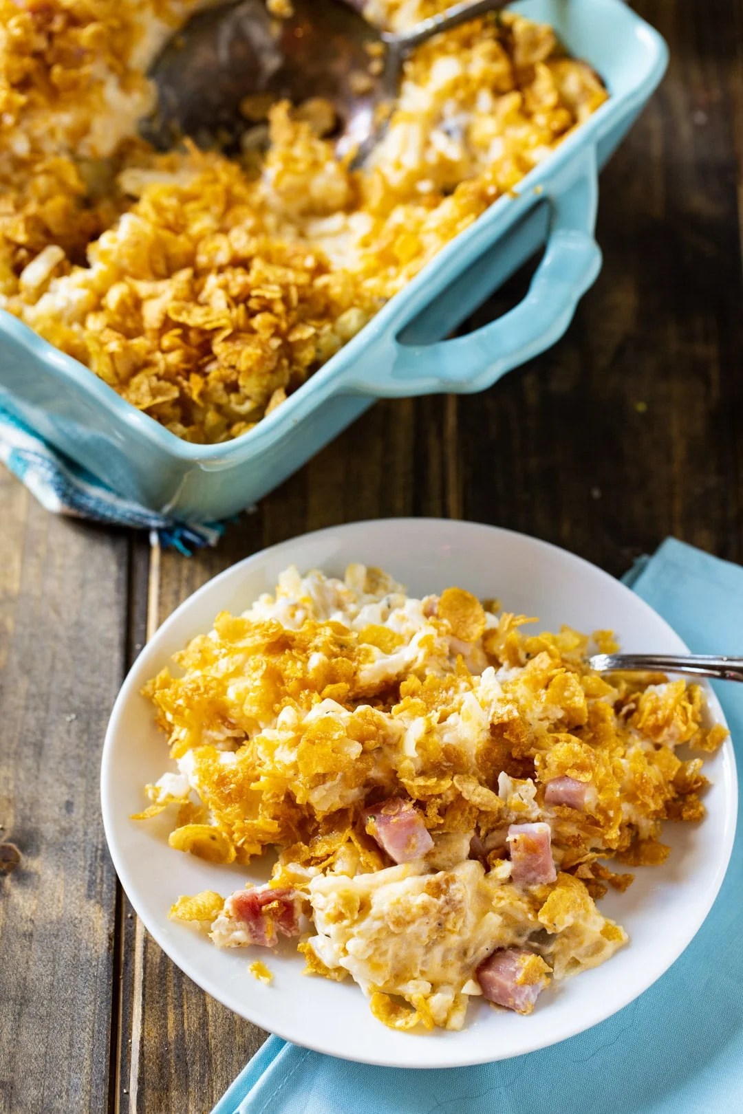 Funeral Potatoes with Ham Spicy Southern Kitchen