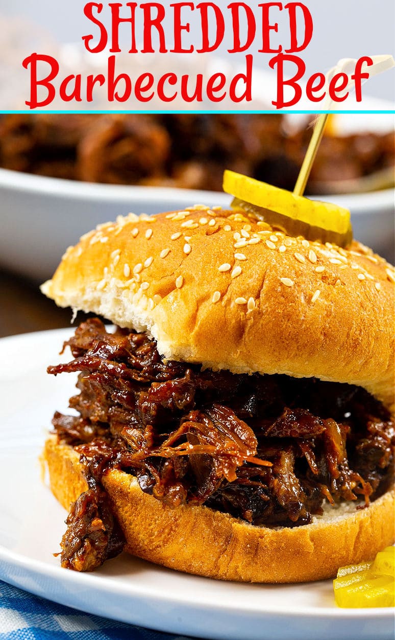 Shredded Barbecued Beef Spicy Southern Kitchen