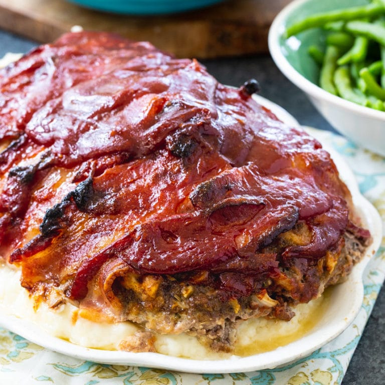 Bacon Wrapped Meatloaf With Brown Sugar Ketchup Glaze Recipe Blog Dandk