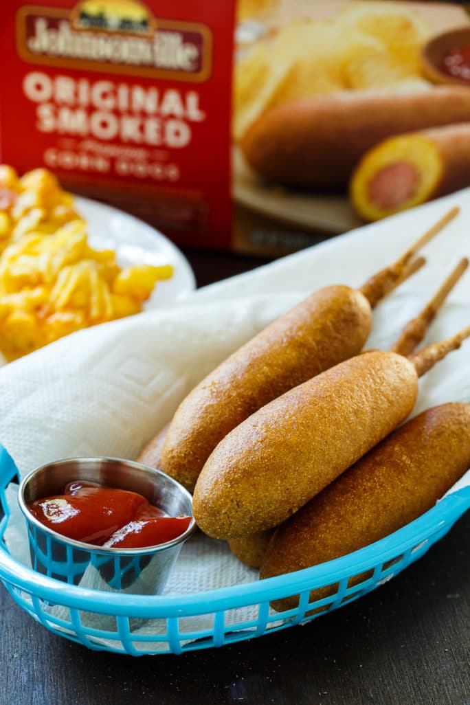 Johnsonville Corn Dogs and Mac and Cheese Muffins Spicy Southern Kitchen