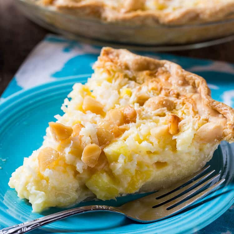 Pineapple Coconut Macadamia Pie Spicy Southern Kitchen