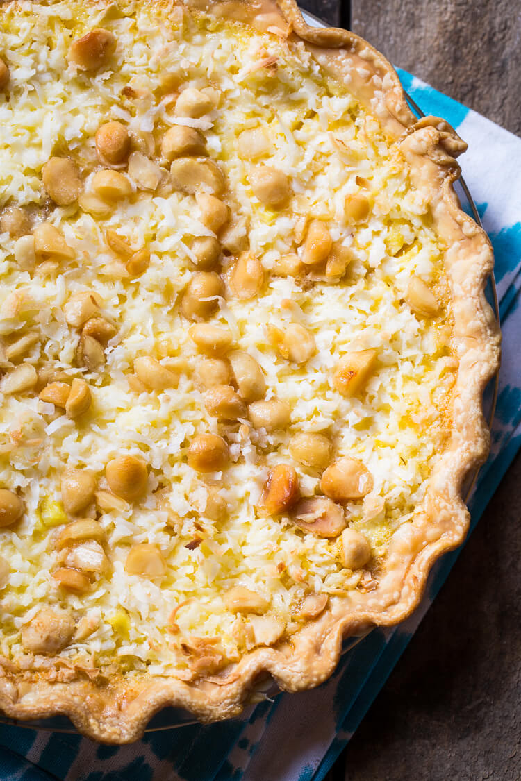 Pineapple Coconut Macadamia Pie Spicy Southern Kitchen