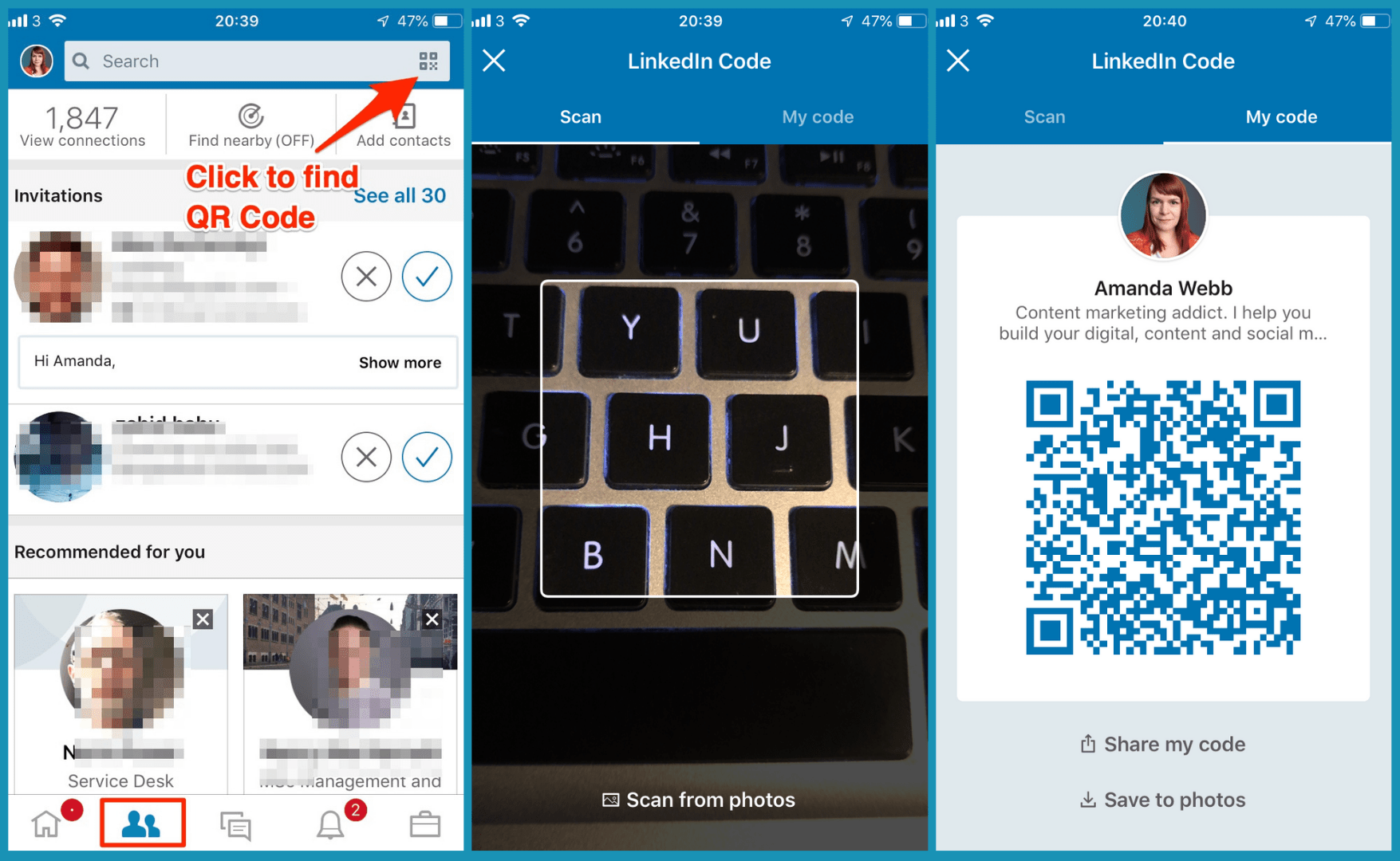 howtofindyourlinkedinqrcode Digital
