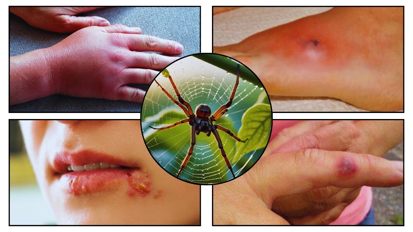 Southern Black Widow Spider Bite Stages, Symptoms with Pictures