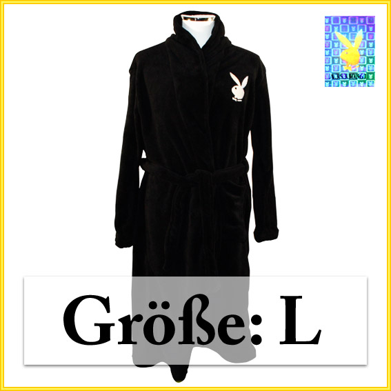 Herren Bademantel von Playboy Farbe Schwarz eBay