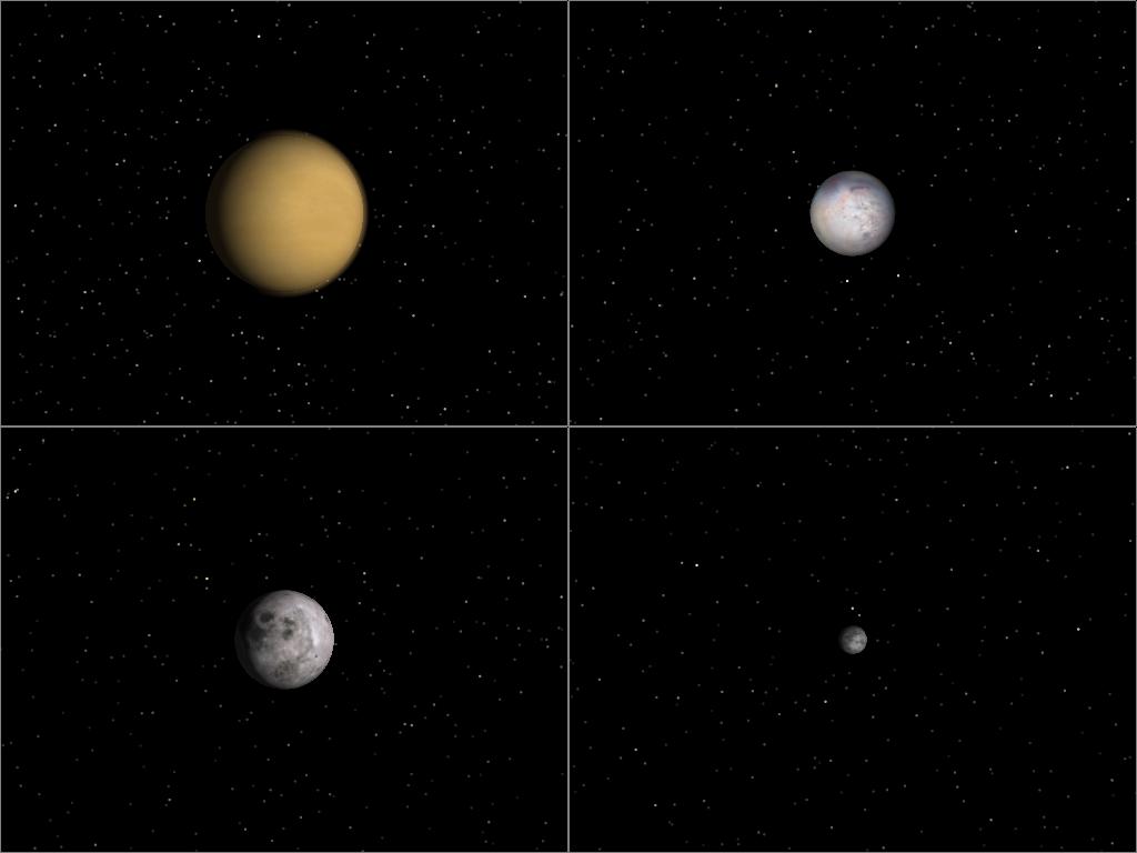 Solar System Bodies By Size