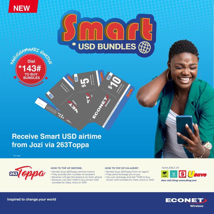 South Africabased diasporas can buy airtime via 263 Toppa