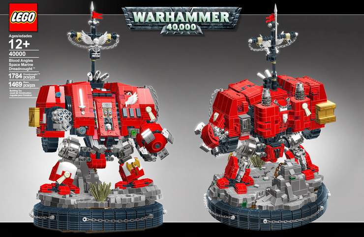 LEGO Blood Angels Dreadnought Kit? Spikey Bits