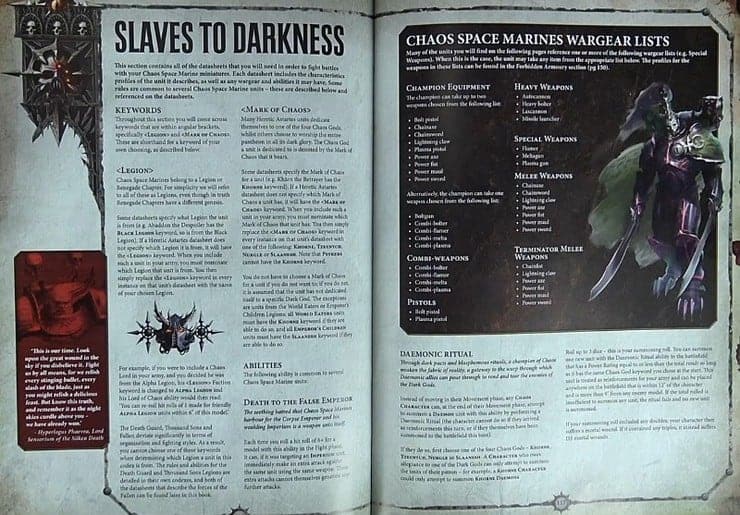 Tip & Tactics 8th Chaos Space Marine Codex