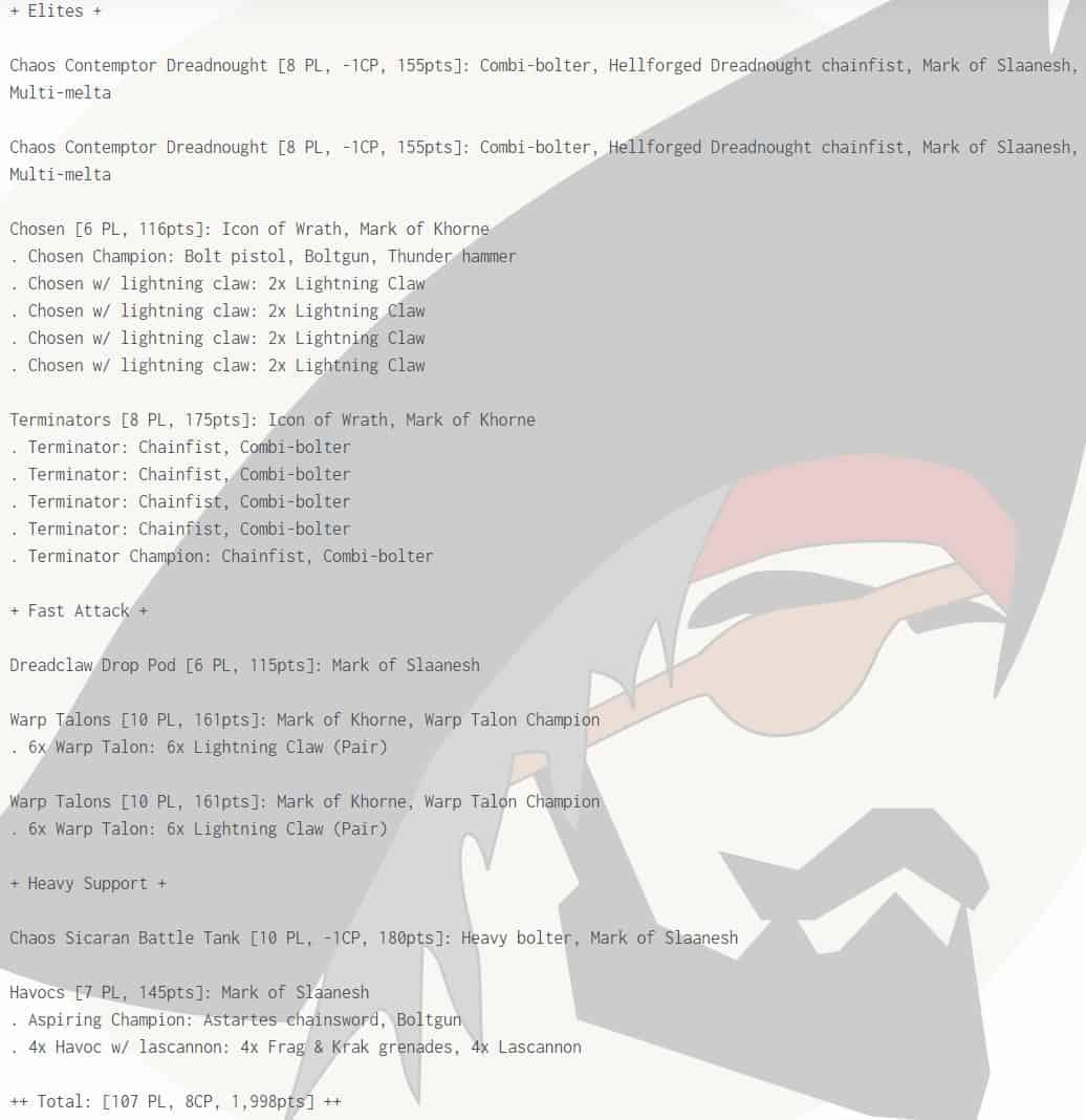 Top Homebrew 40k Army List FactoruM GT October