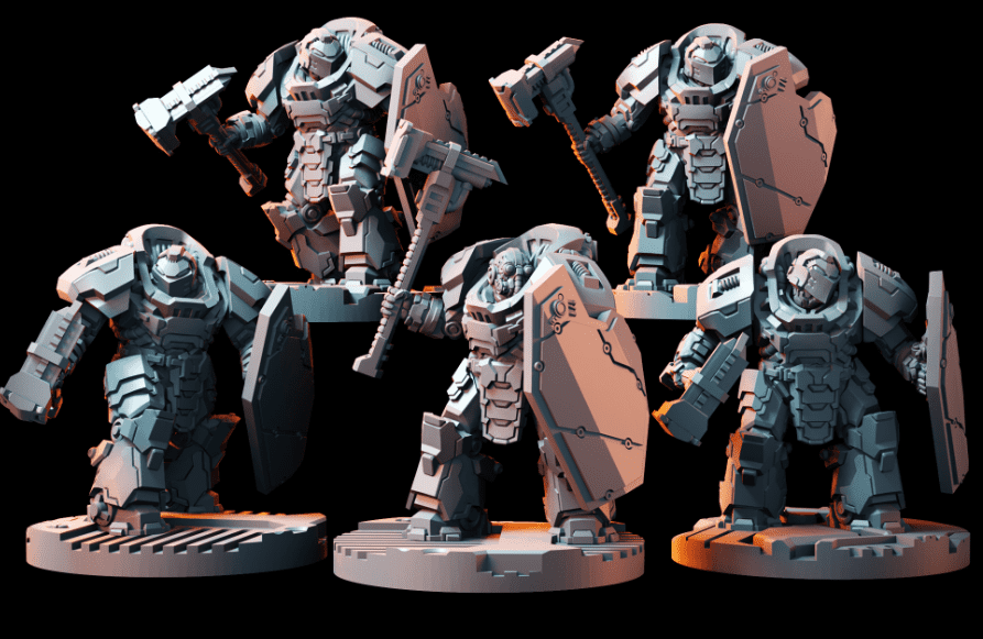 New Space Elf Bikers & Marine Heavy Armor Puppetswar 3D Patreon