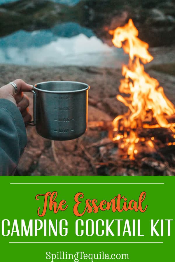 The Essential Camping Cocktail Set Spilling Tequila