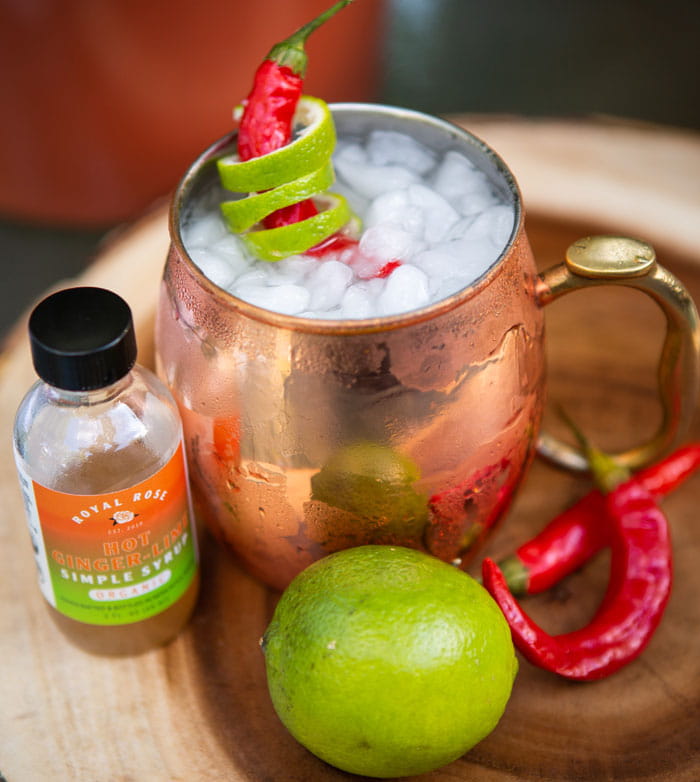 Hot Ginger Mule Spicy Moscow Mule Riff Spilling Tequila