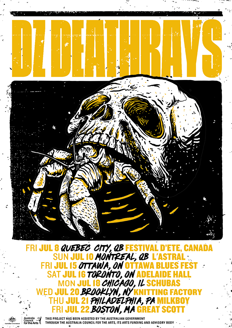 SPILL NEWS AUSTRALIA’S DZ DEATHRAYS ANNOUNCE NORTH AMERICAN TOUR DATES