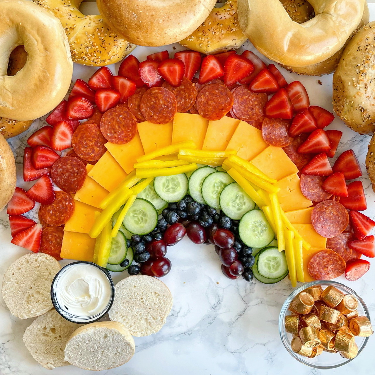 Rainbow Brunch Board Colorful Brunch Board for all occasions