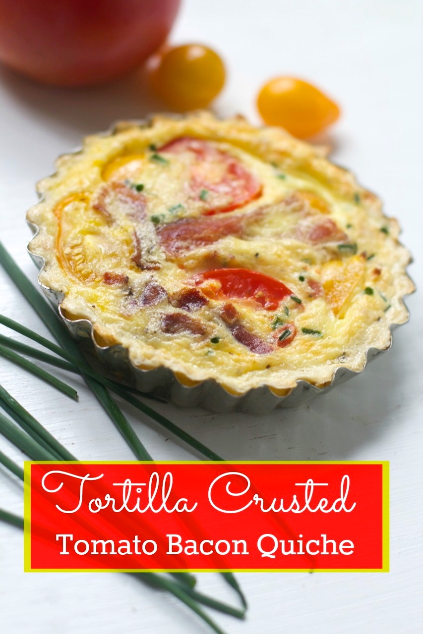 Tortilla Crusted Tomato Bacon Cheddar Quiche Spinach Tiger