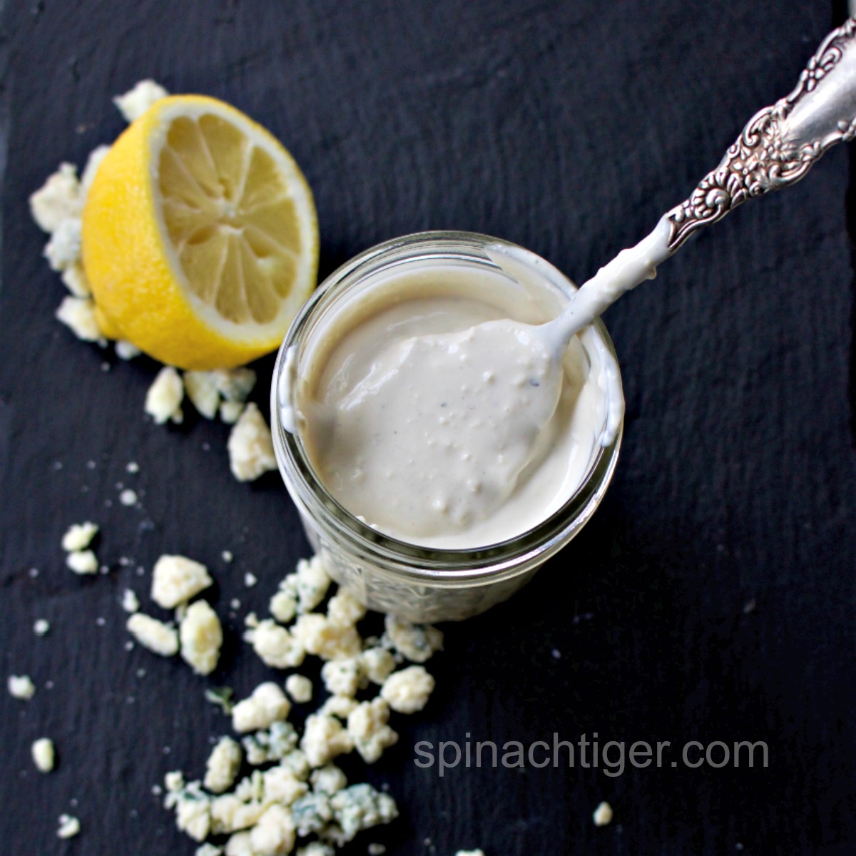 My Secret to the Best Blue Cheese Dressing - Spinach Tiger