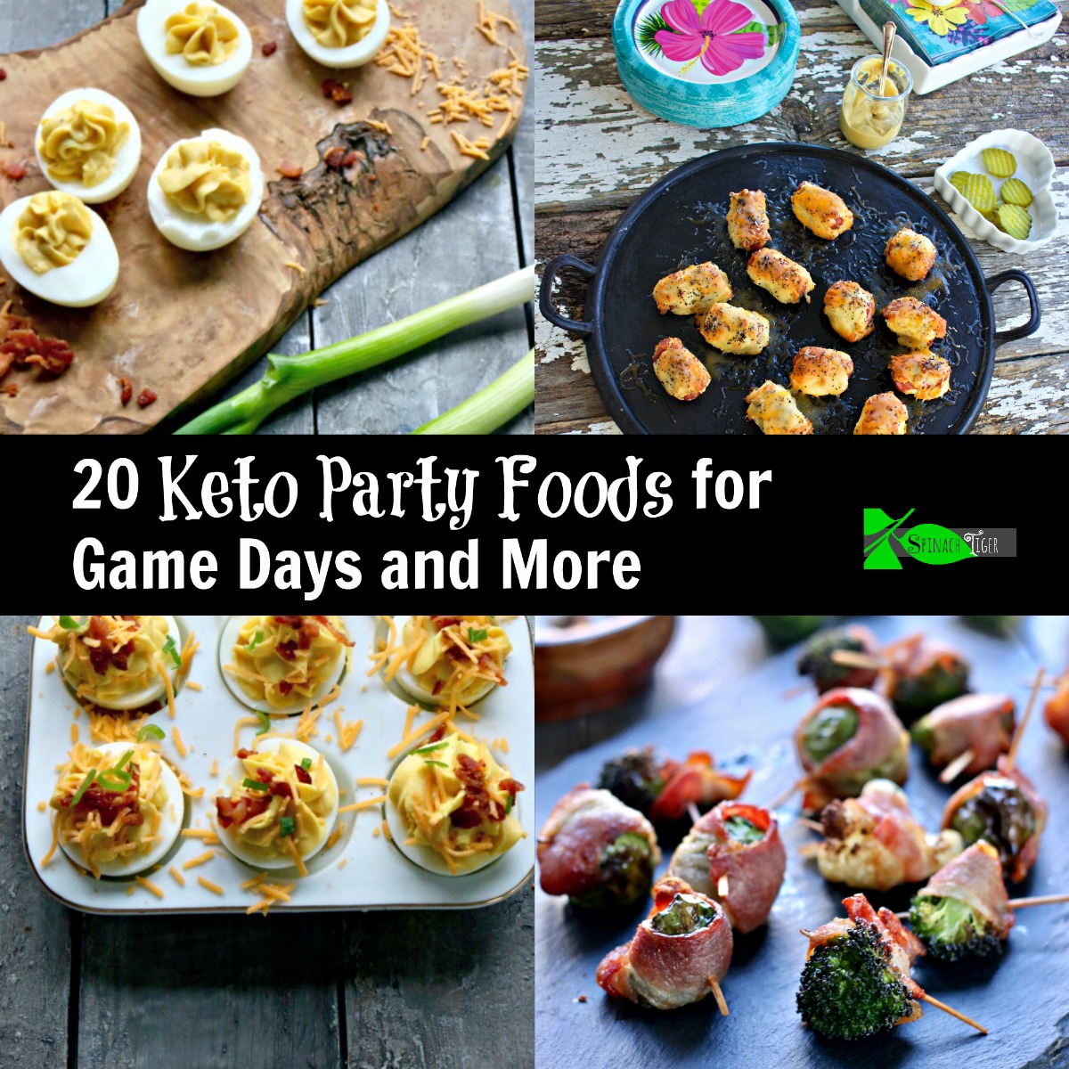 Keto Appetizers, Keto Party Food Spinach Tiger
