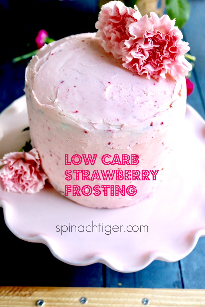 Low Carb Strawberry Frosting (Keto Friendly) Spinach Tiger