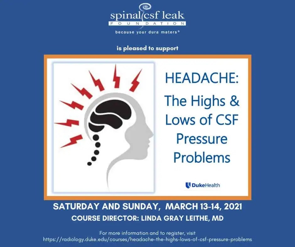 FB-Duke-conference - Spinal CSF Leak Foundation