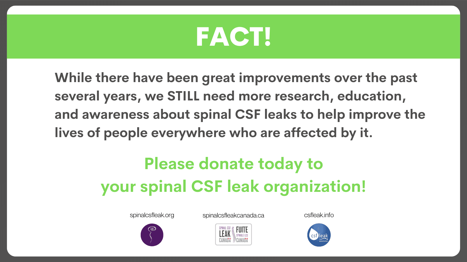 LeakWeek2022 FACT vs FICTION final! Spinal CSF Leak Foundation